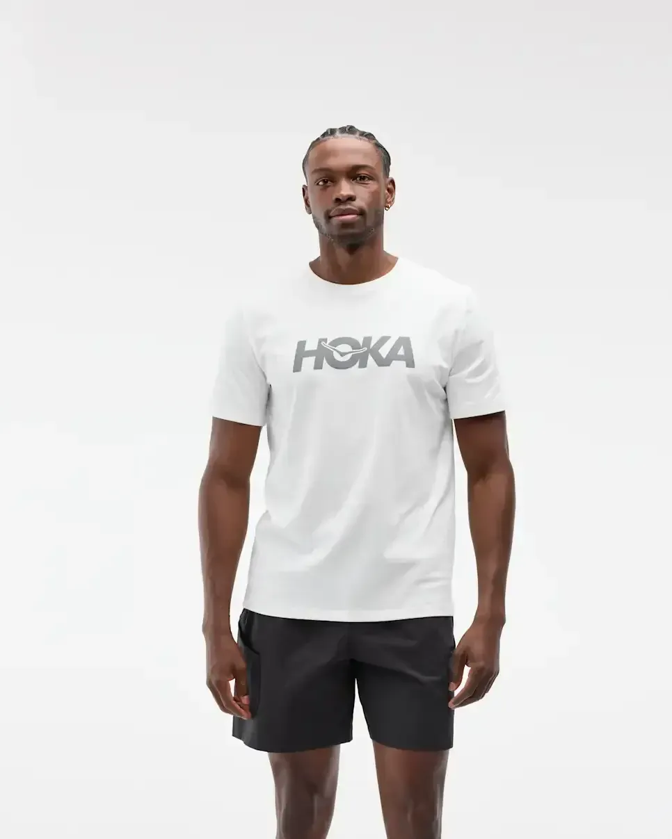 HOKA Core Logo Graphic Tee White