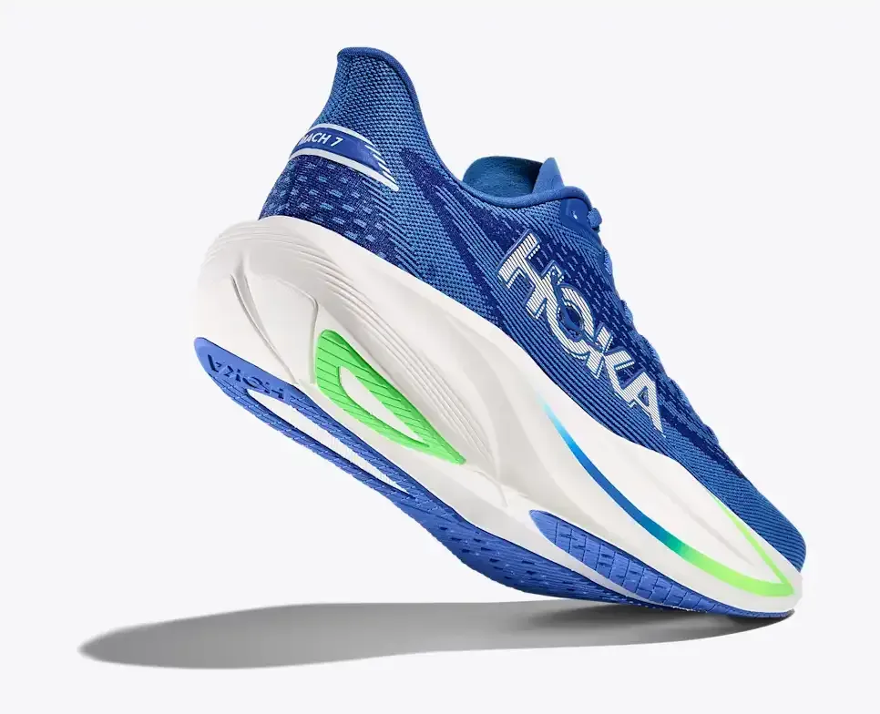 HOKA Mach 7 Cobalt Blue Neon Green