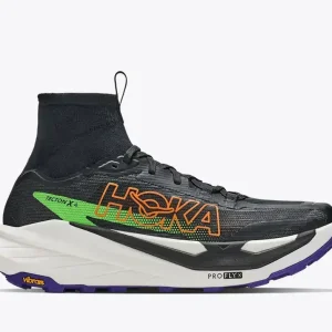 HOKA Tecton X 4 Black Neon Green