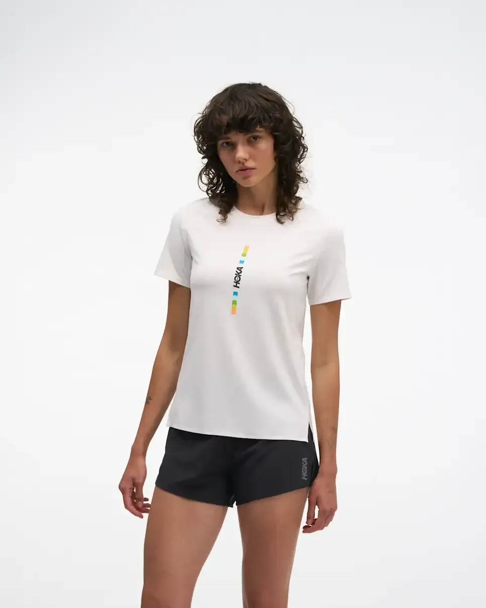 HOKA EveryRun Short Sleeve White Multi (Women's)