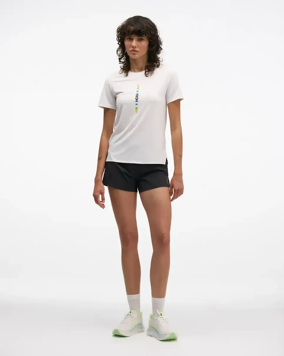 HOKA EveryRun Short Sleeve White Multi (Women's)